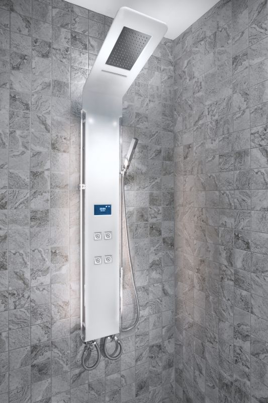 Stylish Shower with Multiple Showerheads